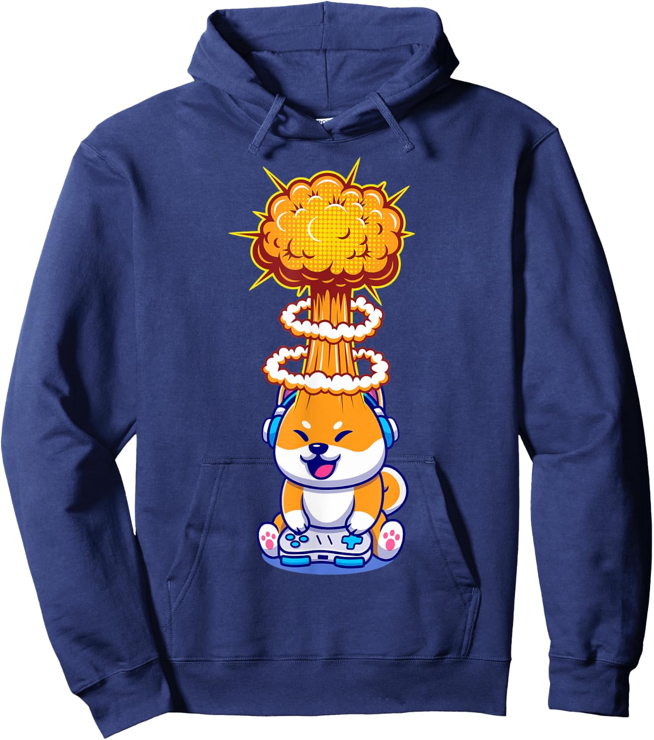Gaming Animals Gambling Video Games Gaming Dog Shiba Inu Hoodie - Hoodie | Navy