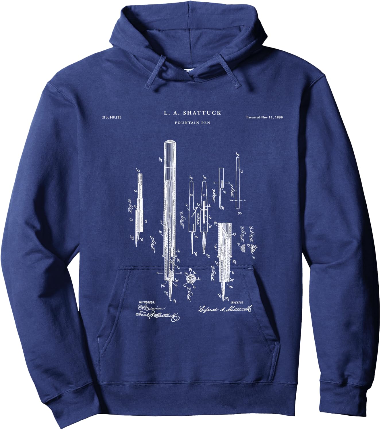 Fountain Pen Patent - Artist Hoodie - Hoodie | Navy