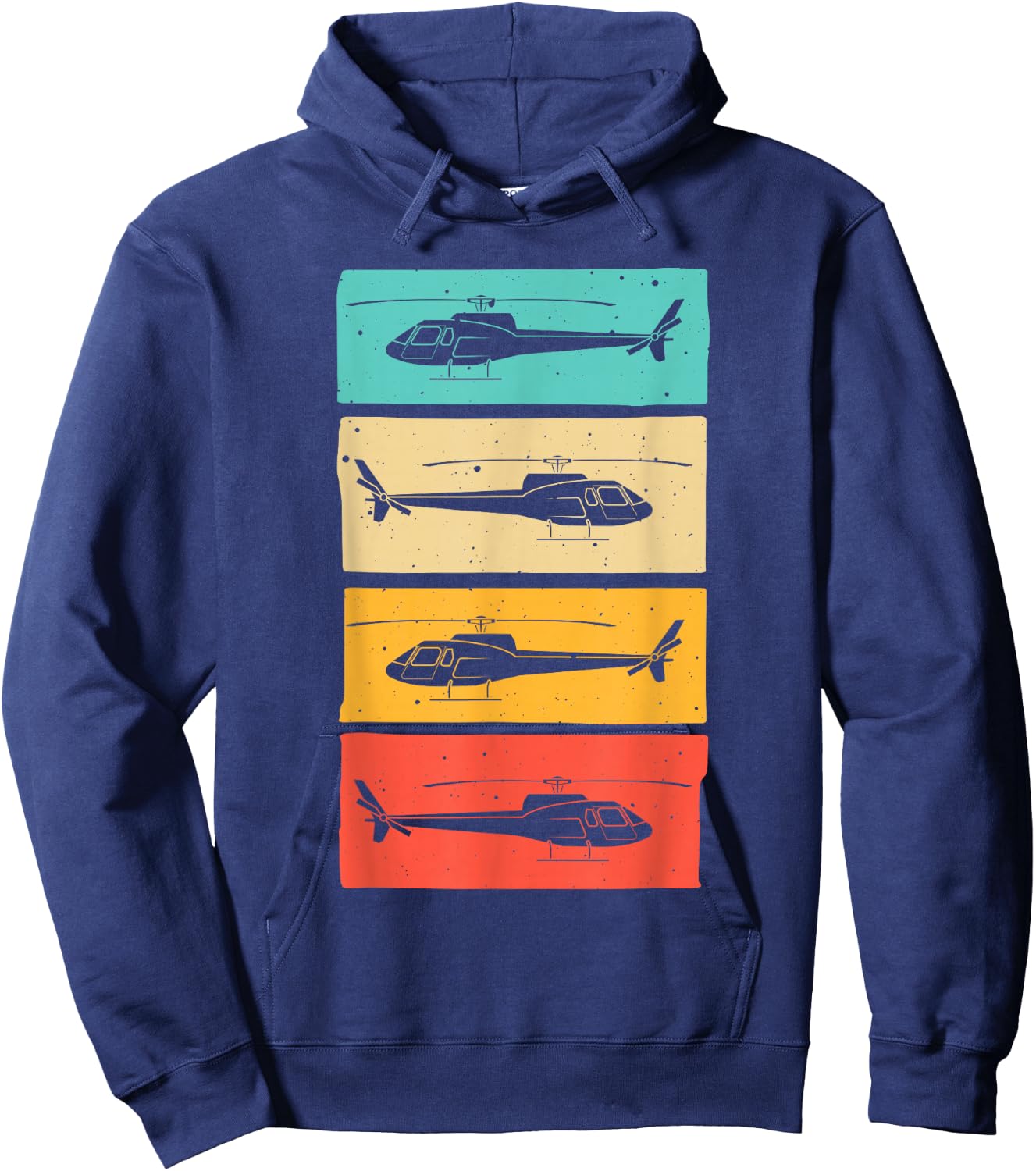 Funny Retro Helicopter Gift Women Helicopter Pilot Hoodie - Hoodie | Navy