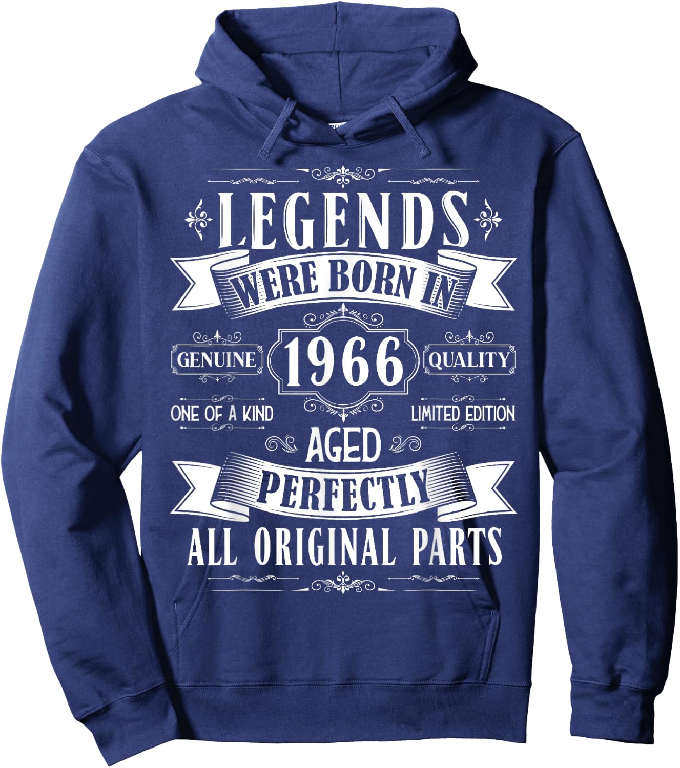 Legends Born In 1966 59th Birthday 59 Years Old Bday Men Hoodie - Hoodie | Navy