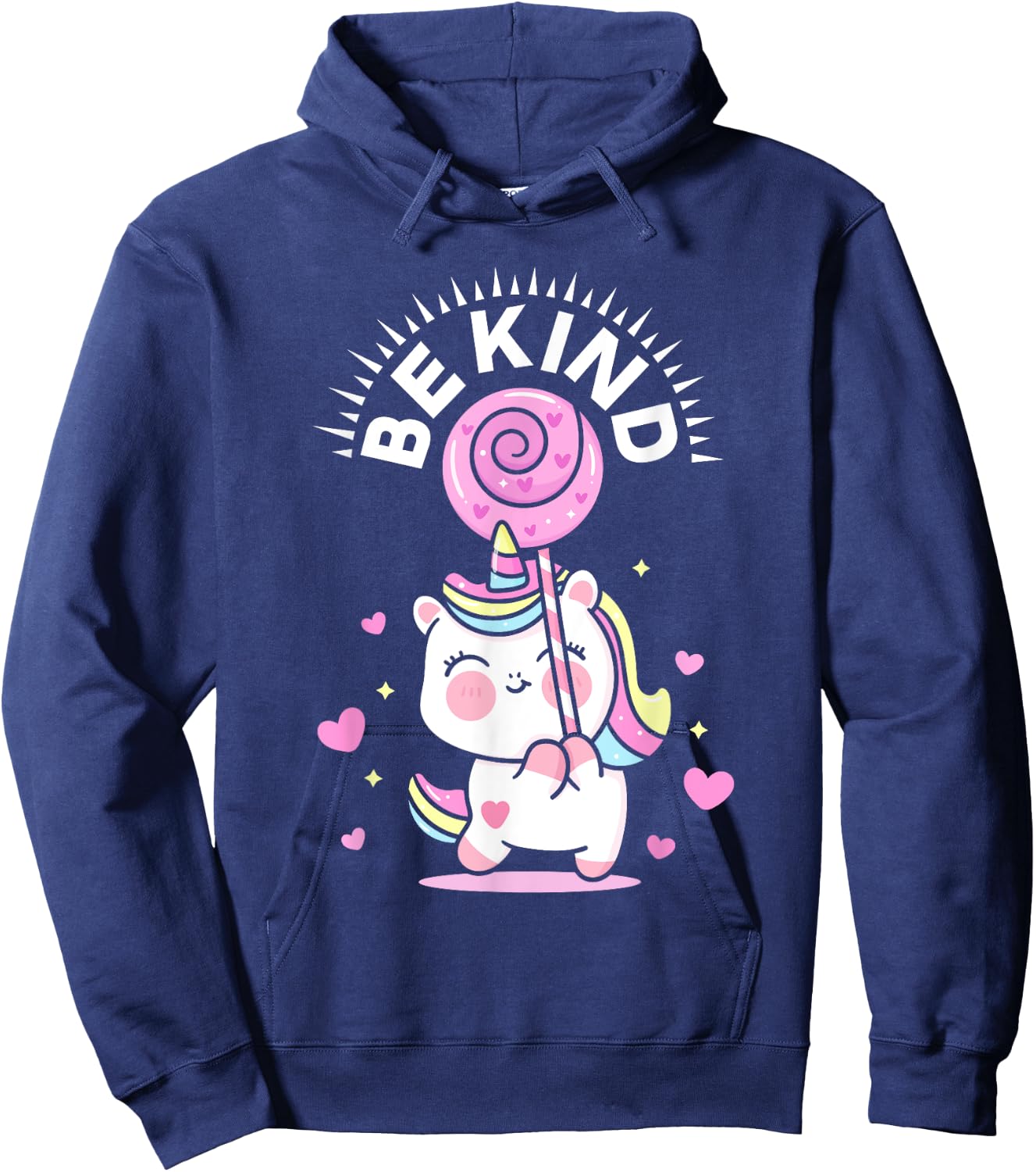 Unicorn Be Kind Kindness Inclusion Diversity Anti-Bullying Hoodie - Hoodie | Navy