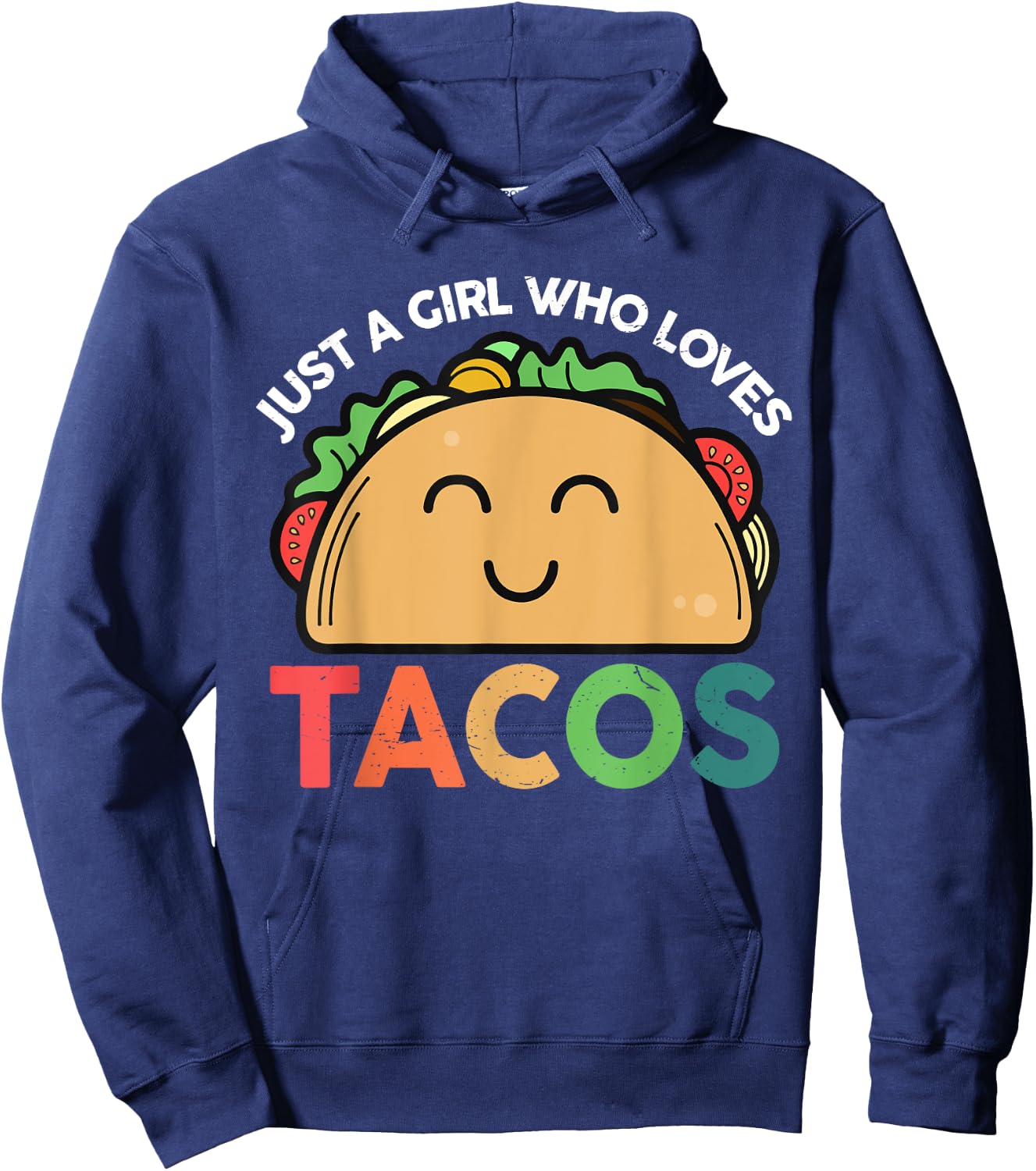 Taco-Shirt Just a girl who loves Tacos Women Girls Hoodie - Hoodie | Navy