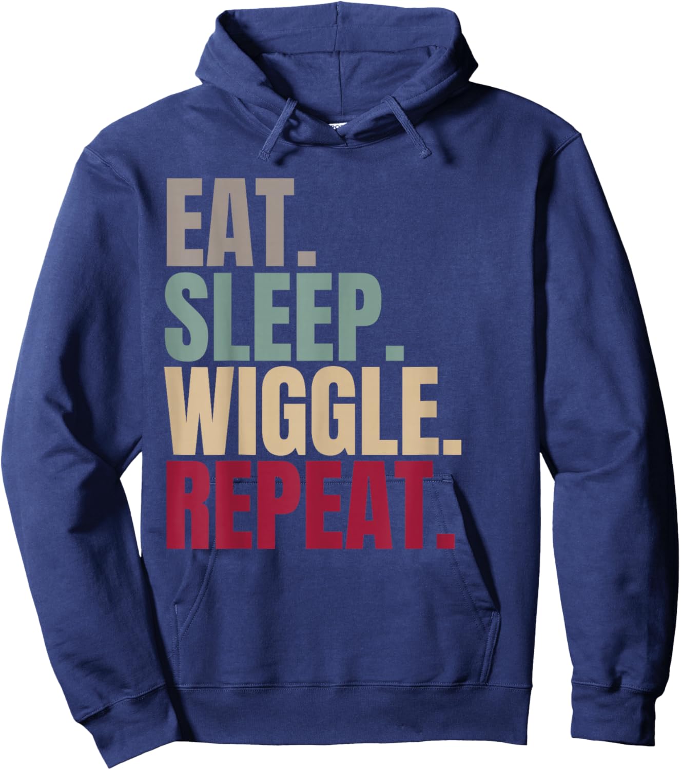 Eat Sleep Wiggle Repeat Hoodie - Hoodie | Navy