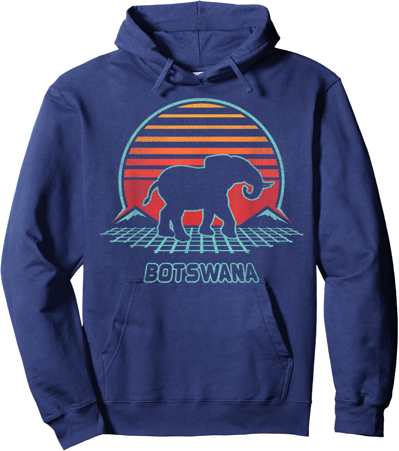 Botswana Retro Vintage 80s Style Hoodie - Hoodie | Navy