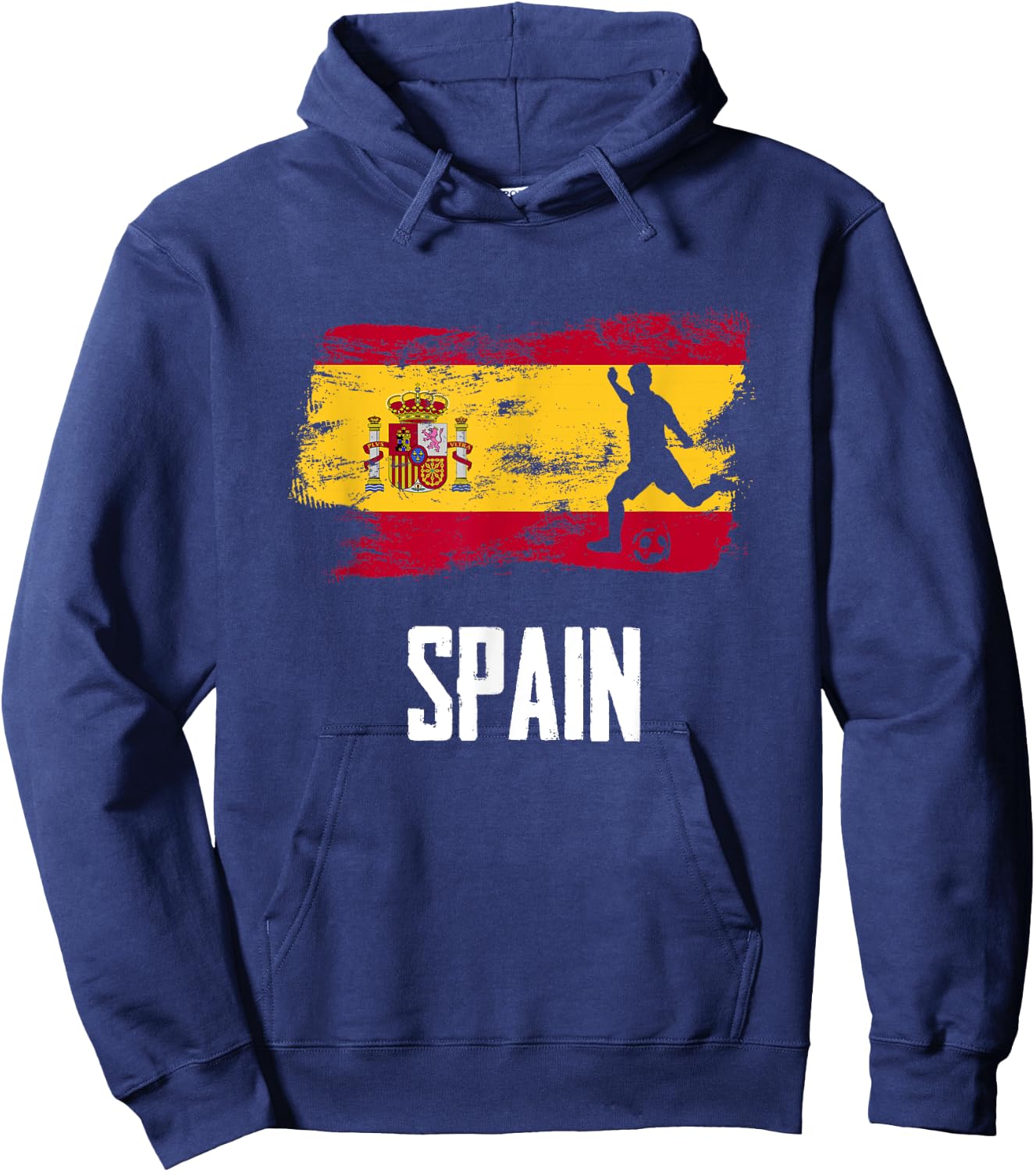 Spain Flag Jersey Spanish Soccer Team Spanish Hoodie - Hoodie | Navy