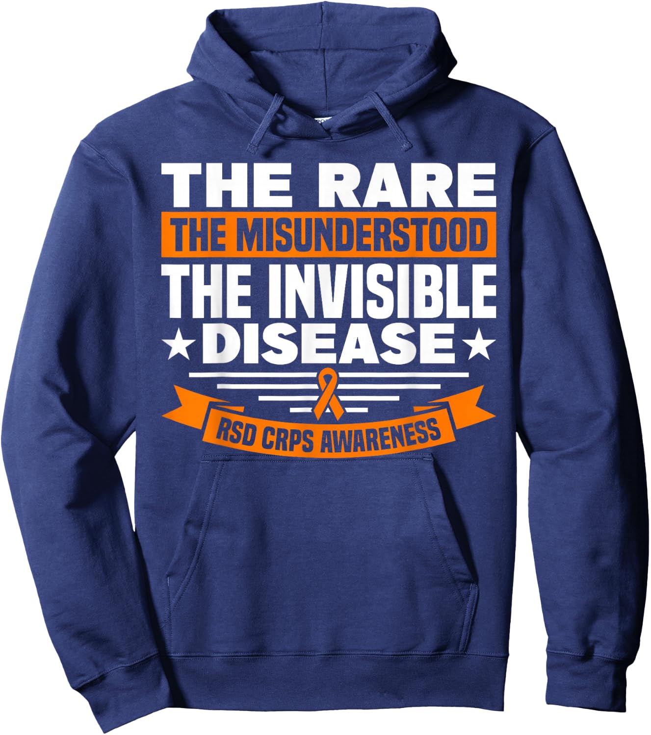RSD CRPS The Rare The Ununderstood Patient Consciousness Hoodie - Hoodie | Navy