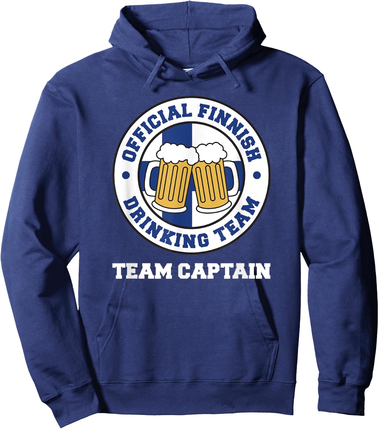 Official Finnish Drinking Team Captain Hoodie - Hoodie | Navy