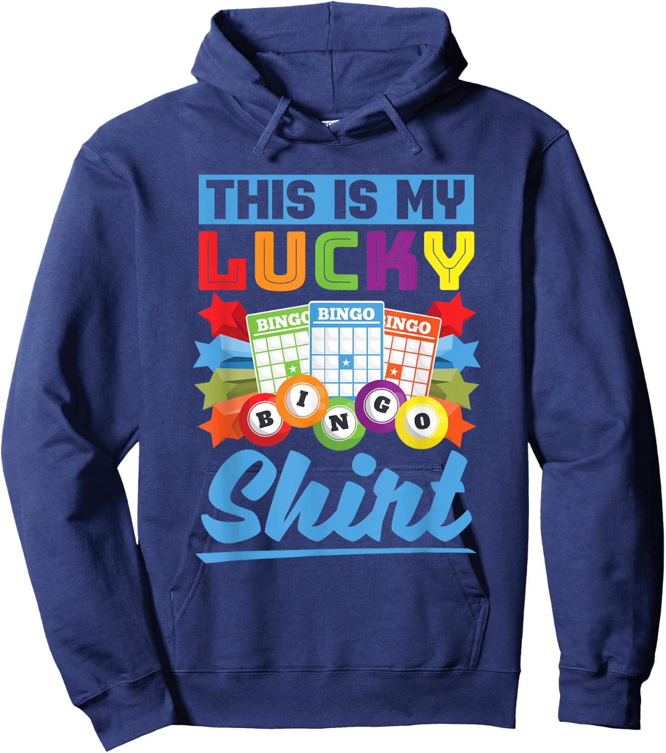 This Is My Lucky Bingo Shirt Bingo Player Funny Bingo Hoodie - Hoodie | Navy