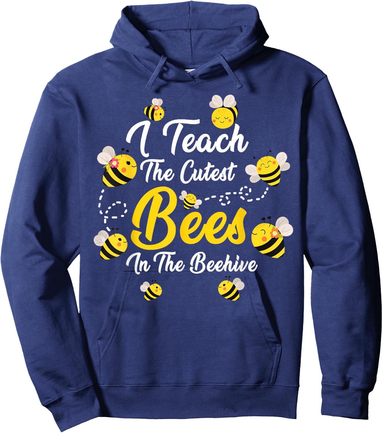 Cute I Teach The Cutest Bees In The Beehive Teacher's Day Women Kids Hoodie - Hoodie | Navy