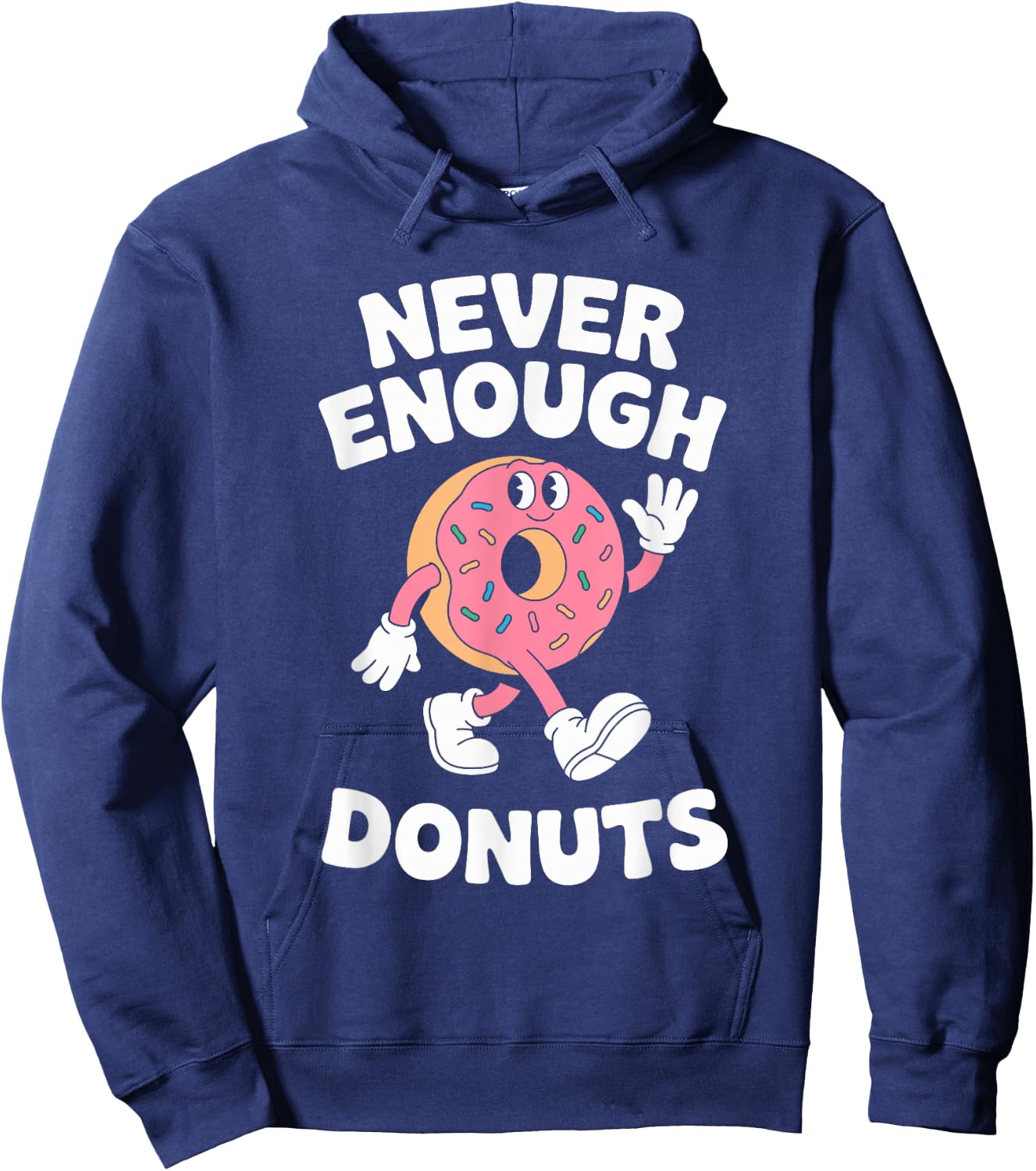 Funny Donut or Donuts Retro Hoodie - Hoodie | Navy