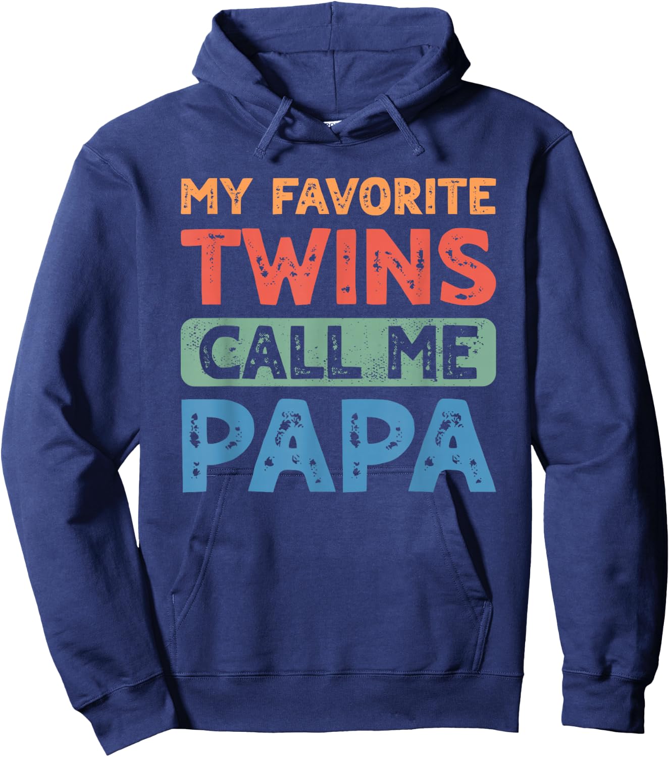 My Favorite Twins Call Me Papa Men Twin Fathers Day Hoodie - Hoodie | Navy