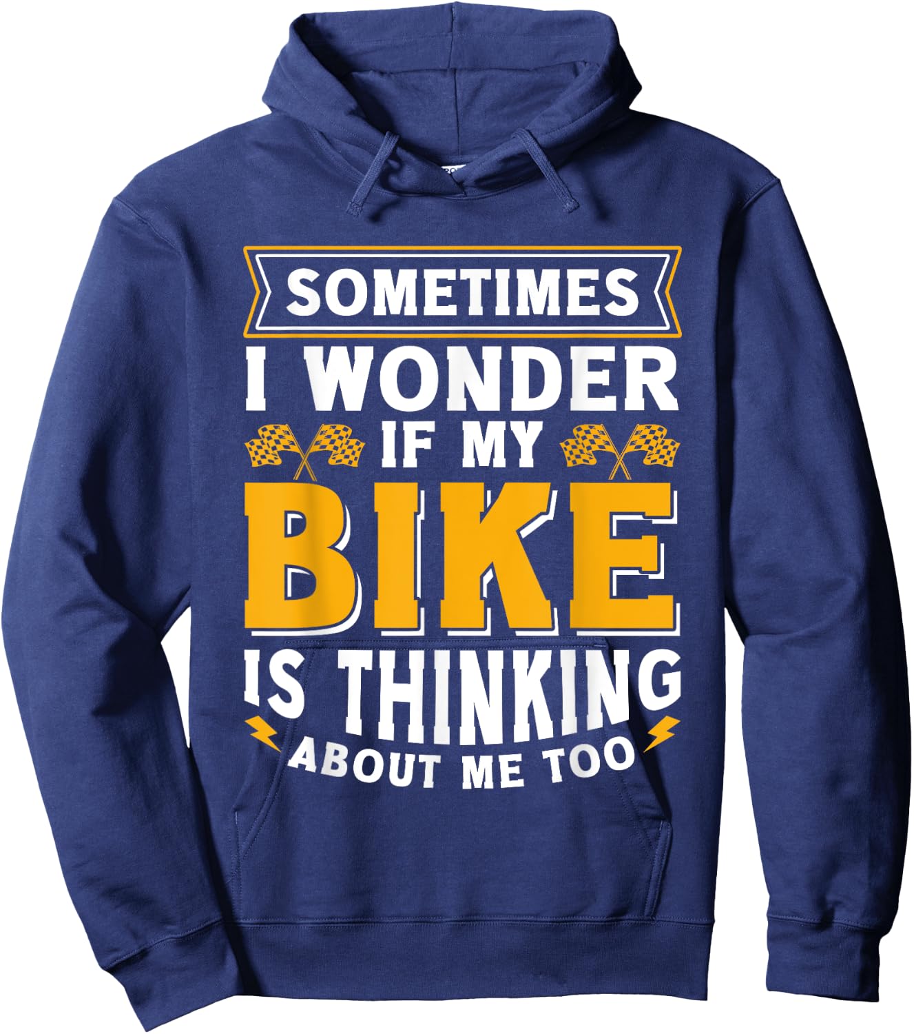 Biker Outfit Funny Motorcycle Quotes Accessories Hoodie - Hoodie | Navy