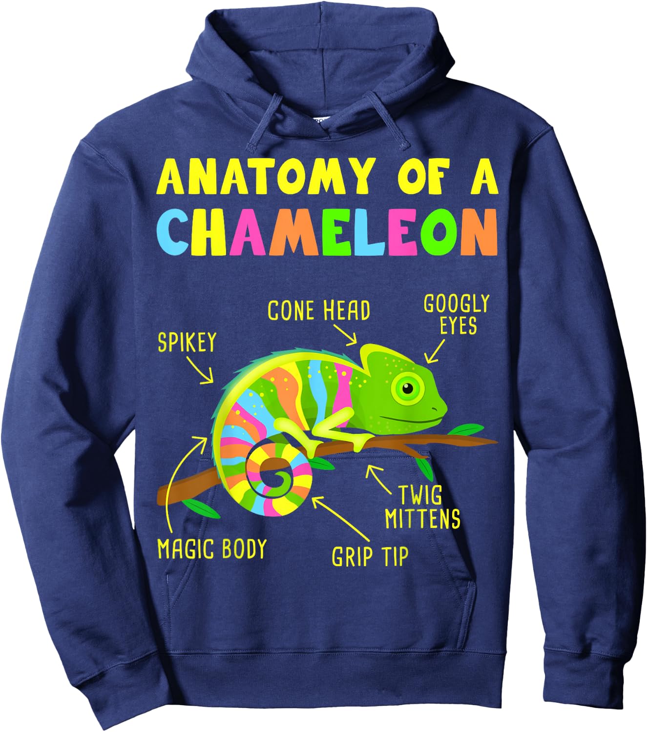 Anatomy of A Chameleon Hoodie - Hoodie | Navy