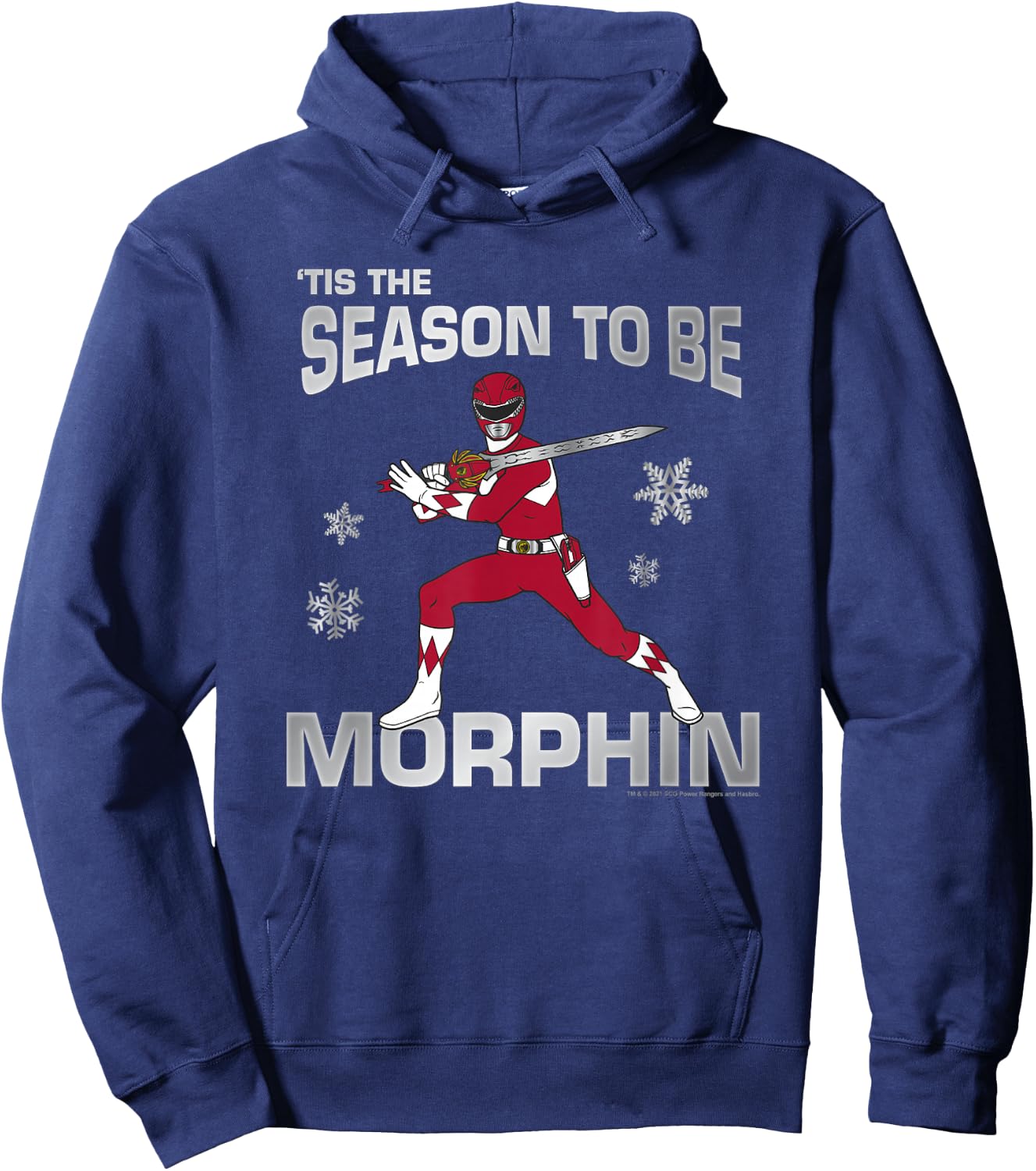 Power Rangers Christmas Red Ranger 'Tis The Season Hoodie - Hoodie | Navy