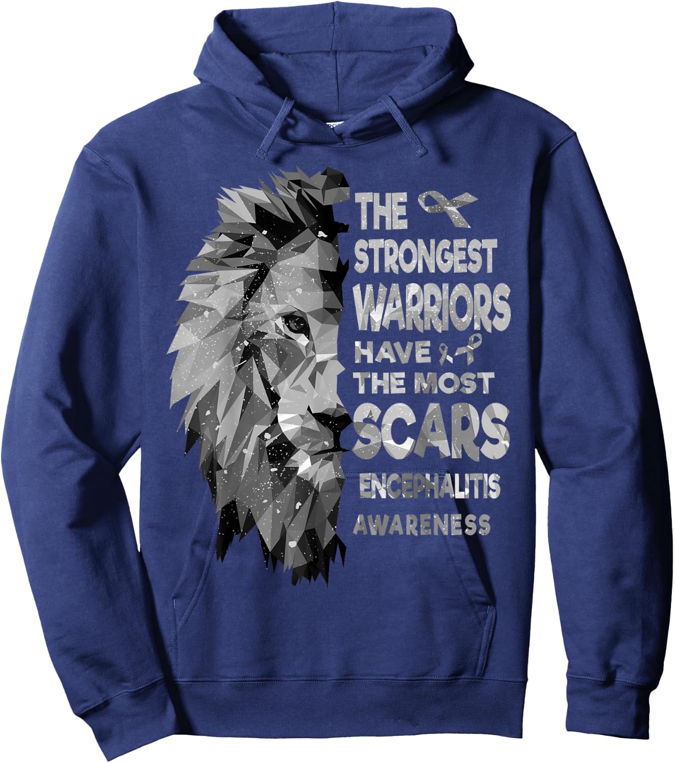 The Strongest Encephalitis Warriors Have The Most Scars Hoodie - Hoodie | Navy