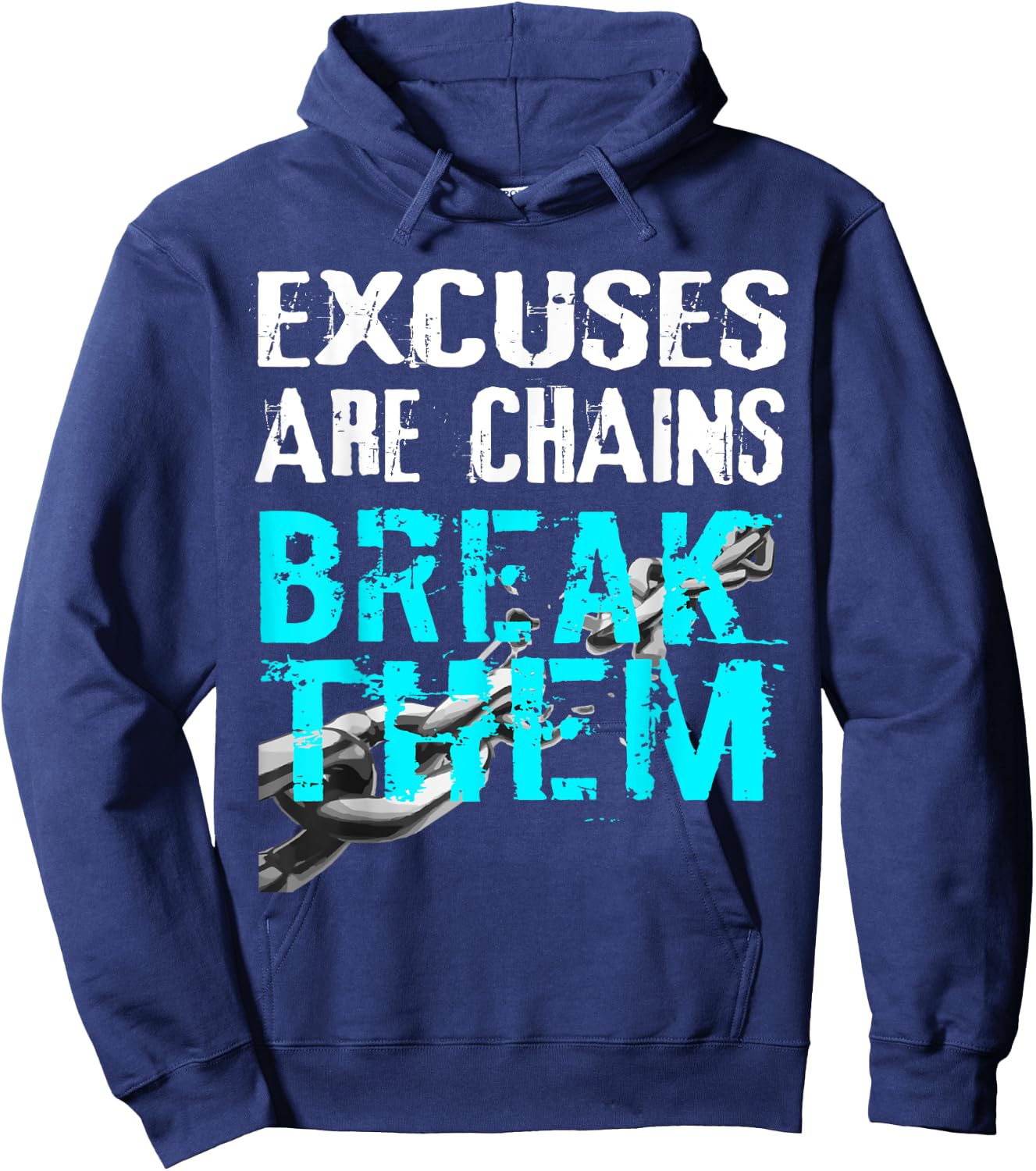 No Excuses Motivation Gym Workout Exercise Shirt Hoodie - Hoodie | Navy