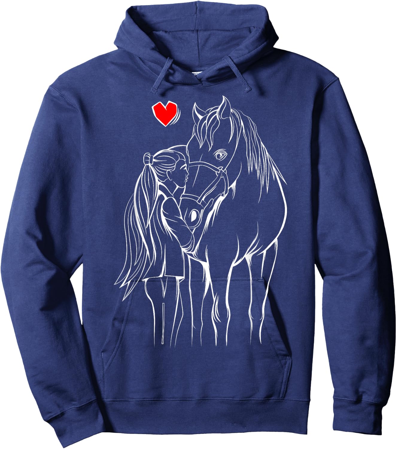 Horse Girl Women Horseback Riding Hoodie - Hoodie | Navy