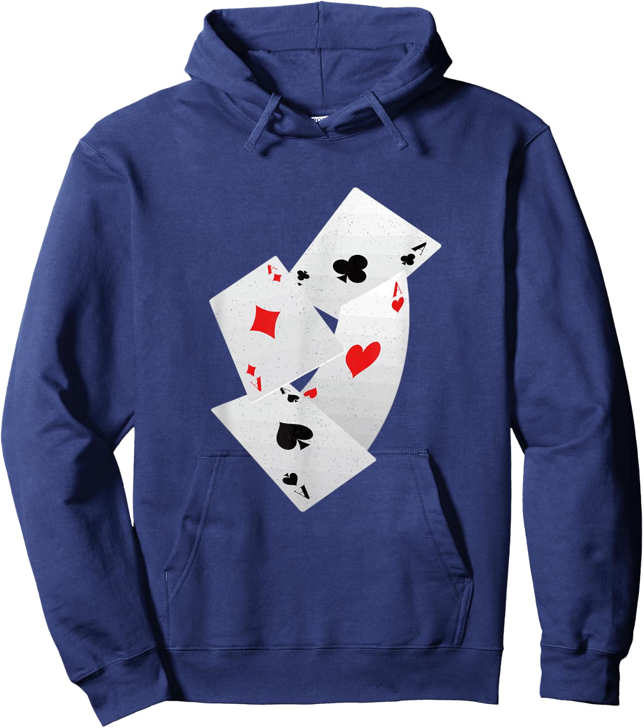 Four Aces Poker Game Pro Funny Lucky Players Gamblers Humor Hoodie - Hoodie | Navy