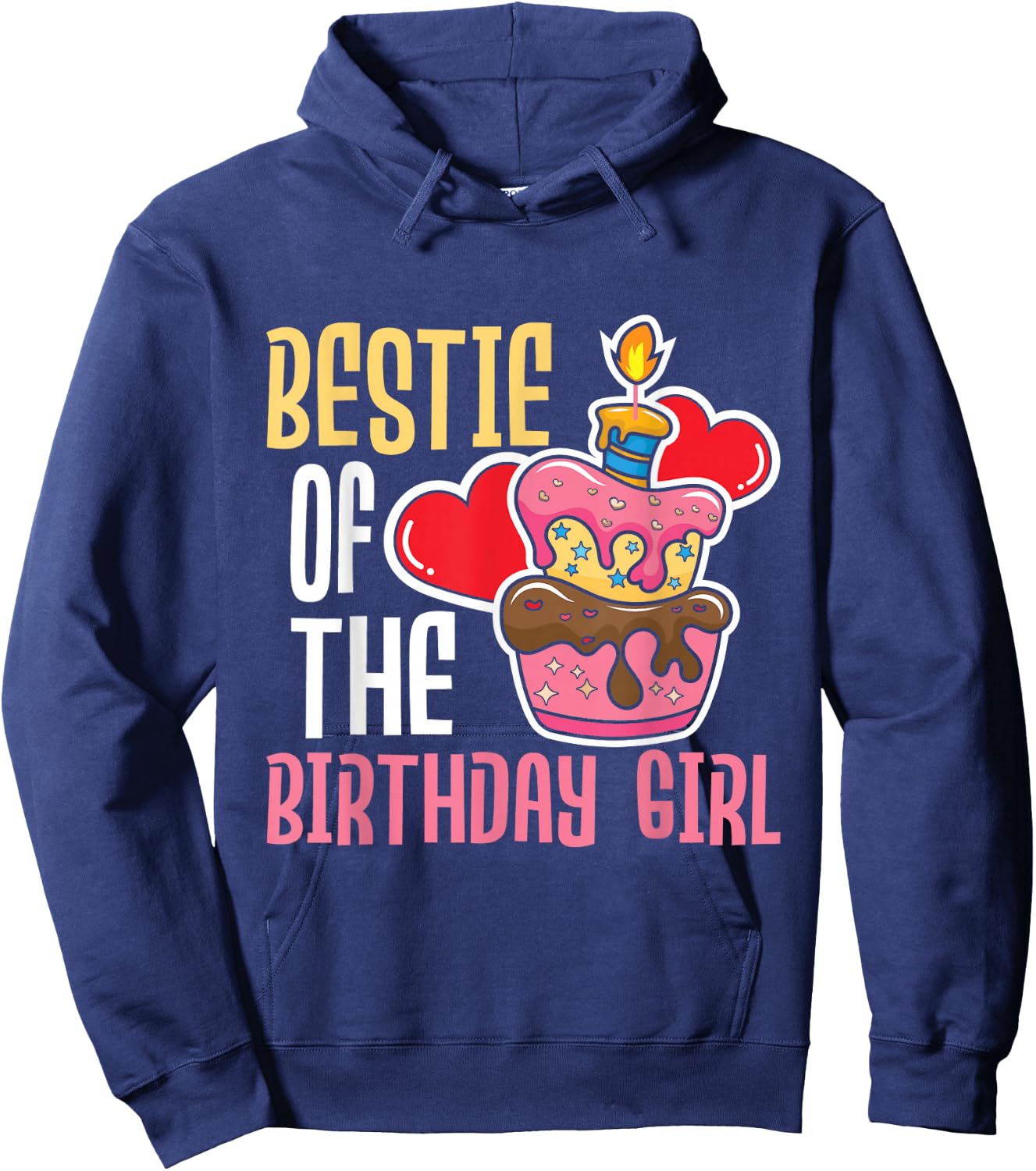 Bestie Of The Birthday Girl - Donut Party Best Friend BFF Hoodie - Hoodie | Navy