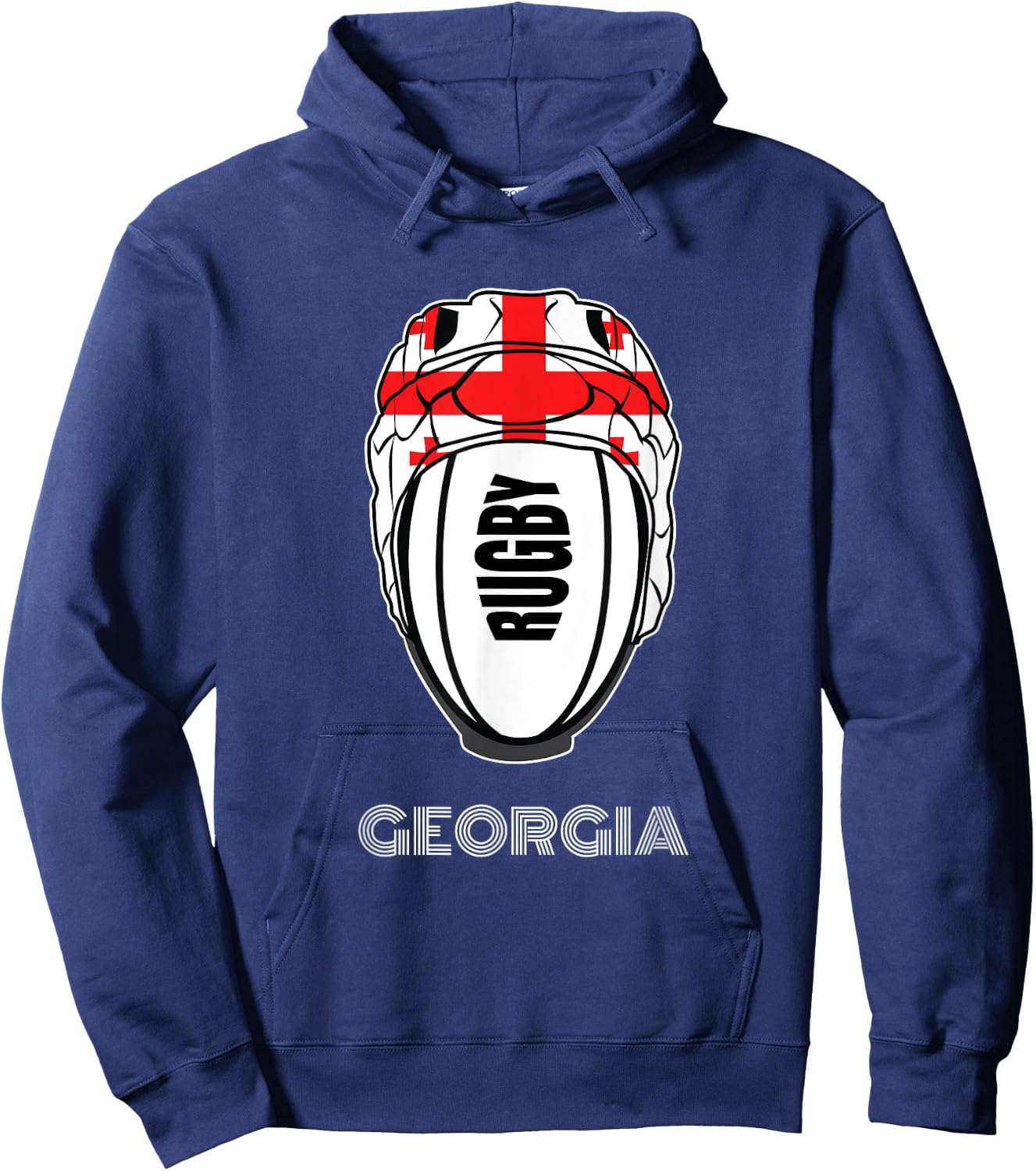 Georgia Rugby Union Jersey 2019 Fans Kit Georgian Supporters Hoodie - Hoodie | Navy