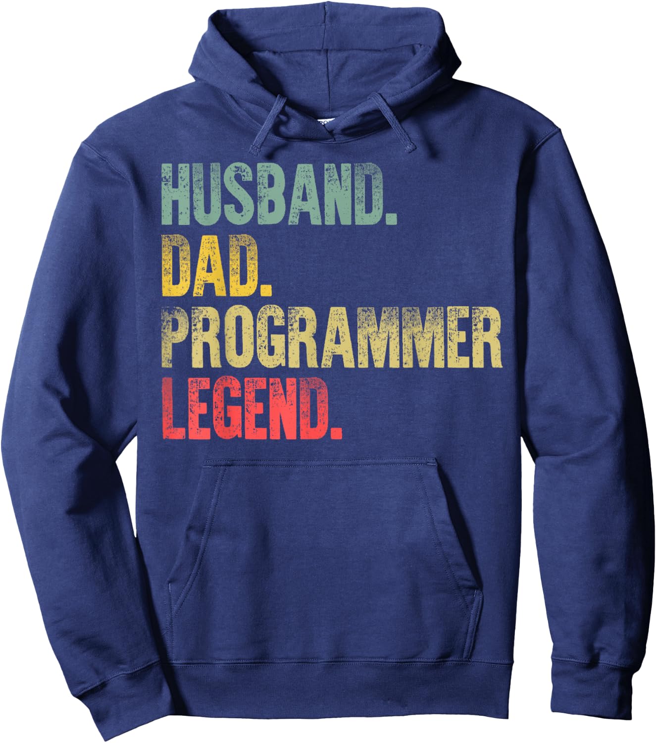 Funny Vintage Shirt Husband Dad Programmer Legend Retro Hoodie - Hoodie | Navy