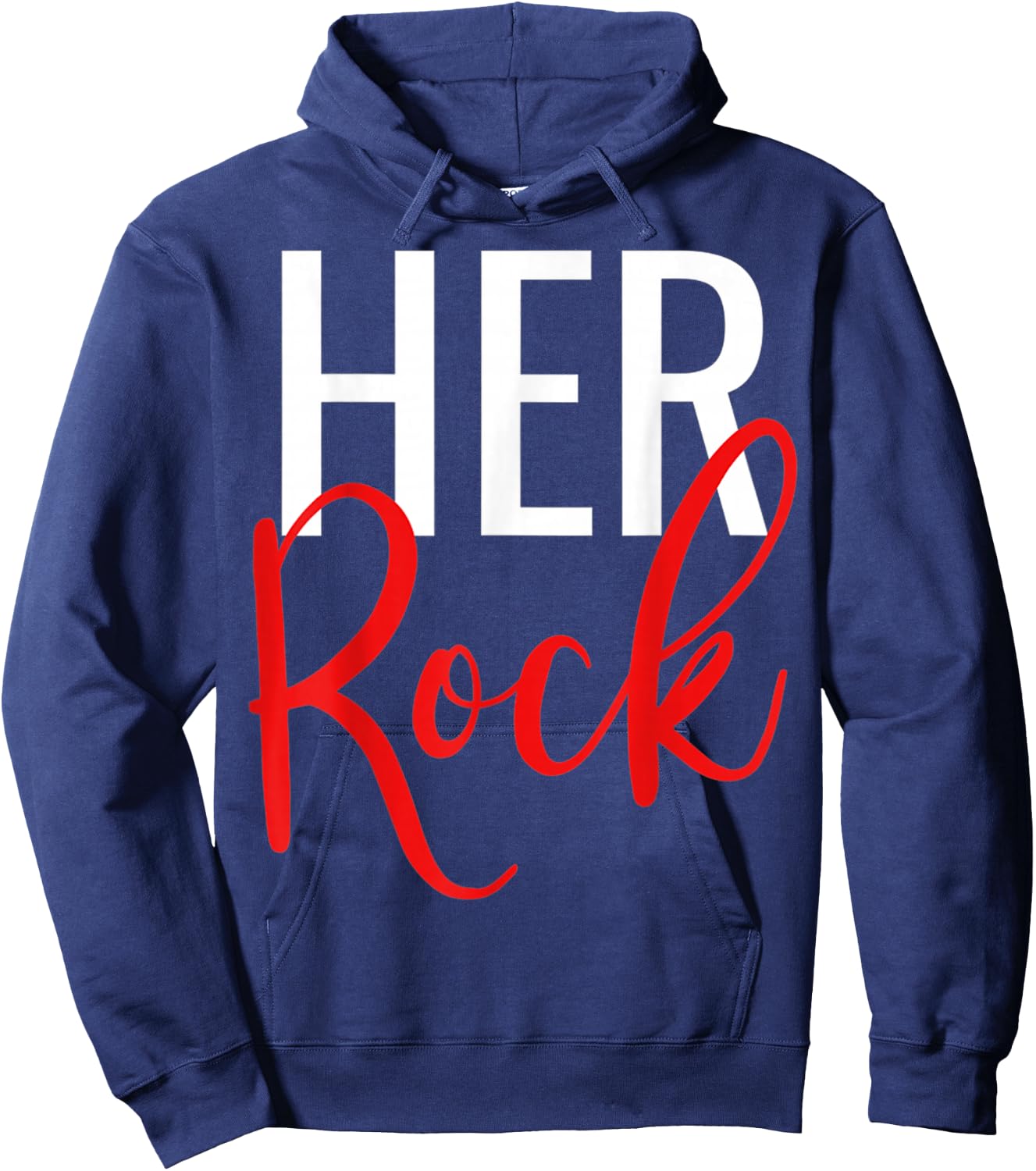 Her Rock His Peace Matching Couples Hoodie - Hoodie | Navy