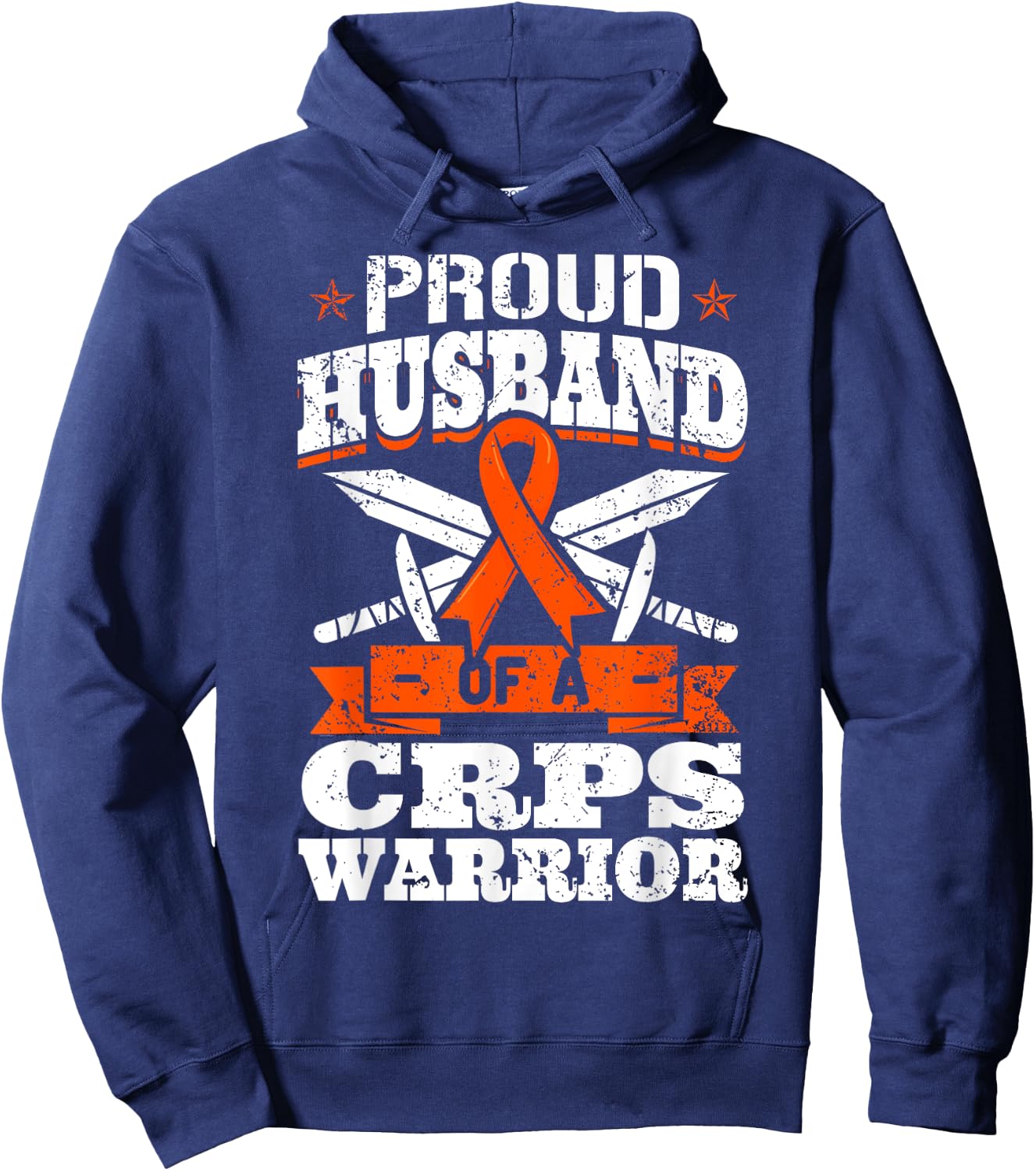 Proud Husband Of A CRPS Warrior RSD Awareness Ribbon RND Hoodie - Hoodie | Navy