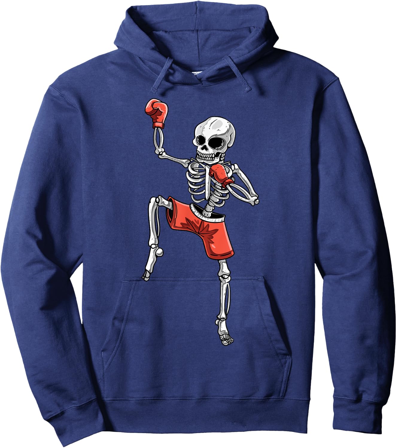 Skeleton Muay Thai Halloween Kickboxing MMA Fighter Costume Hoodie - Hoodie | Navy
