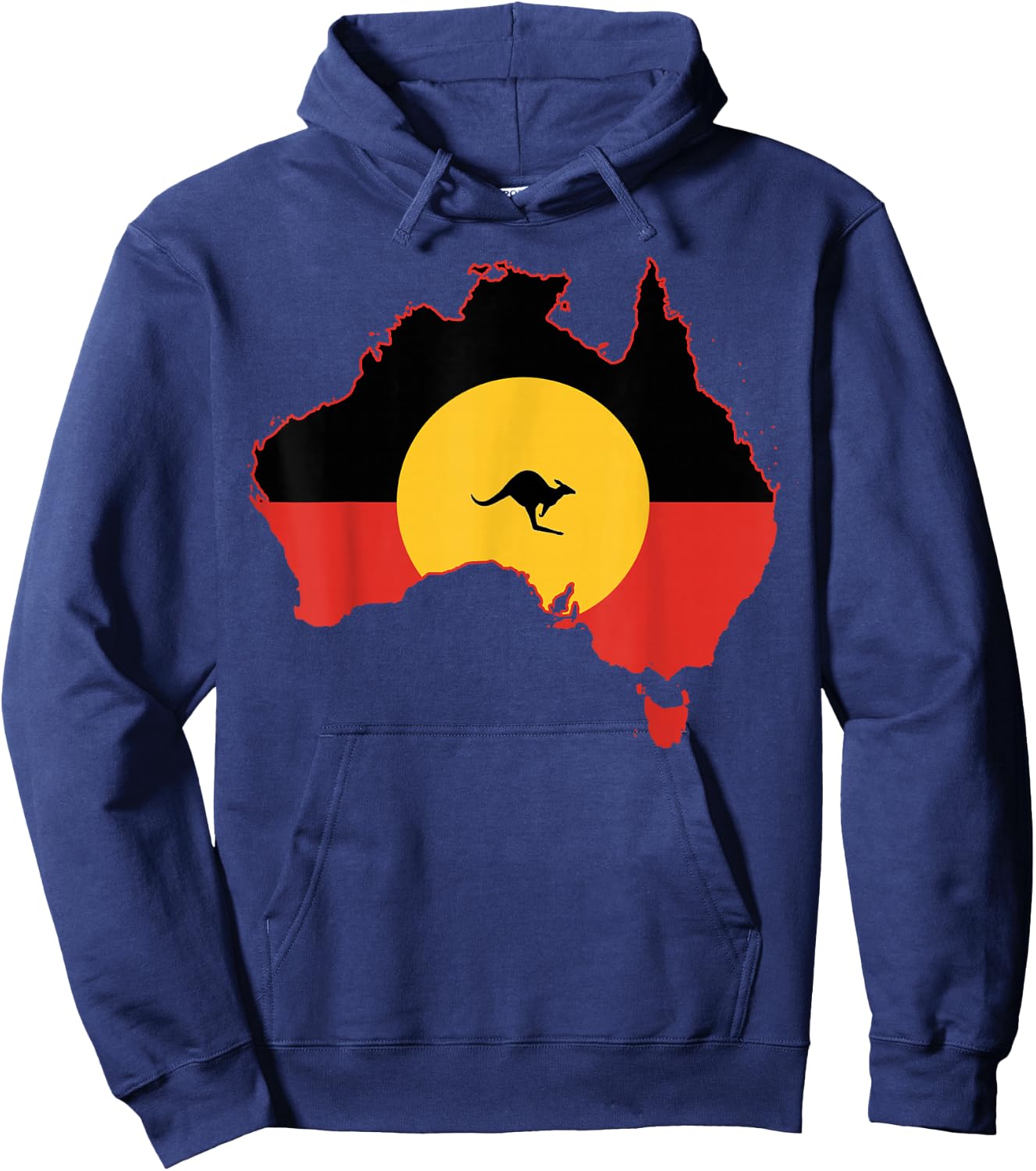 Aboriginal Flag T Shirt Australia Flag Gift Aussie Hoodie - Hoodie | Navy