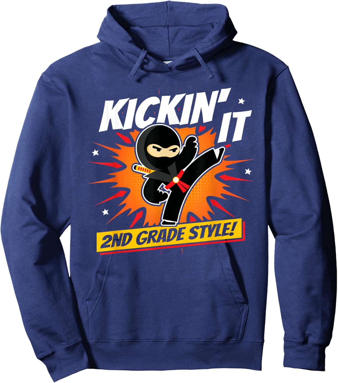 Second Grader - Back To School - Karate Ninja - 2nd Grade Hoodie - Hoodie | Navy