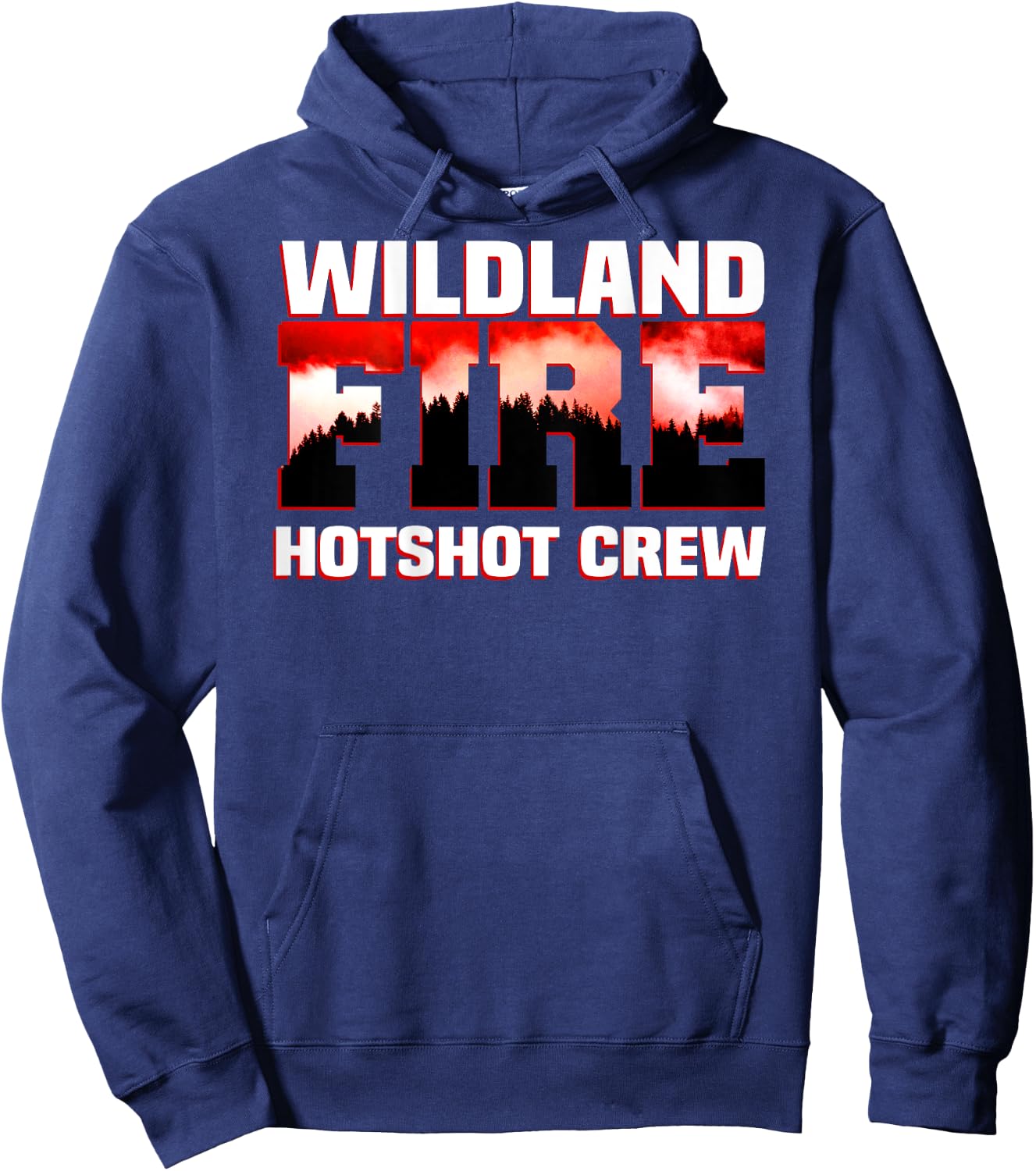 Wildland Hotshot Crew Fire Rescue Department Firefighters Hoodie - Hoodie | Navy