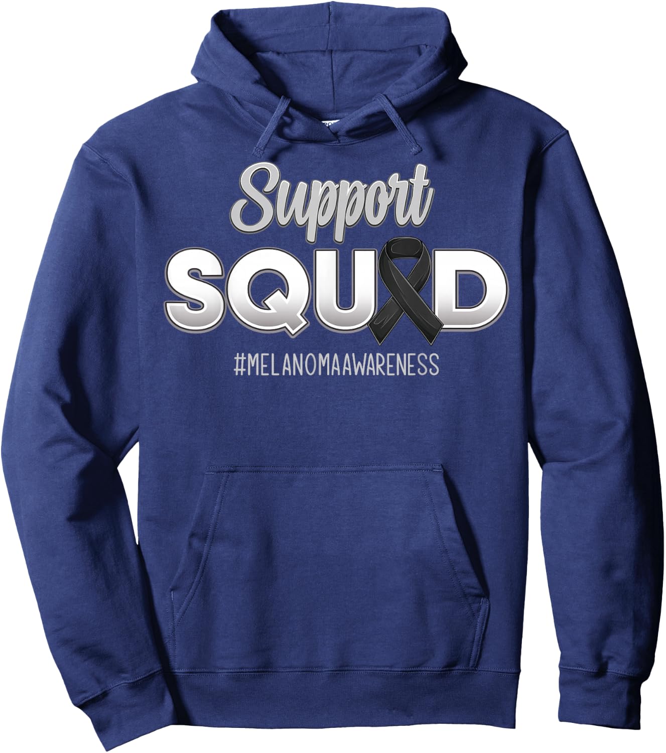 Support Squad Melanoma Awareness Hope Strong Women Hoodie - Hoodie | Navy