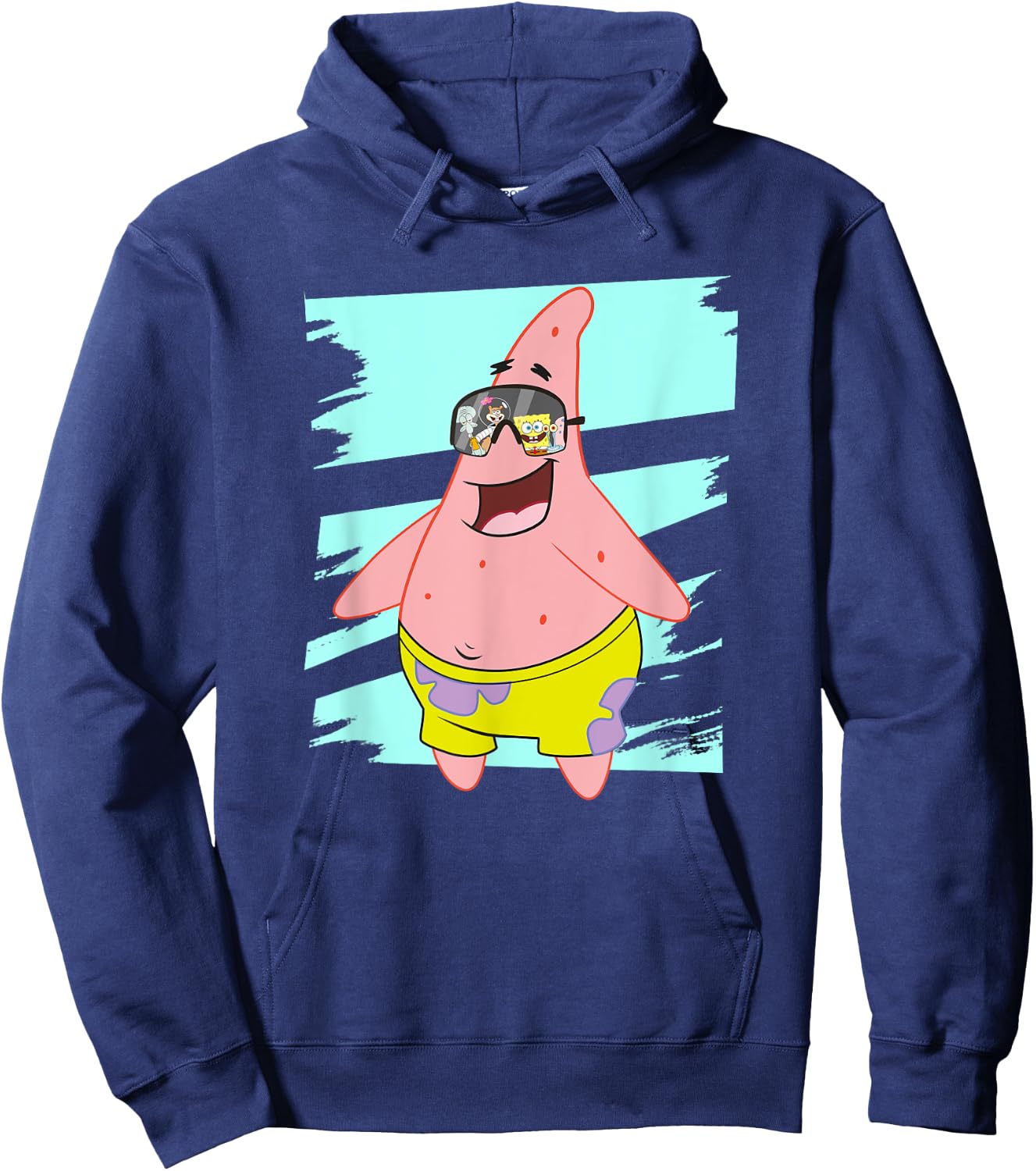 Mademark x SpongeBob SquarePants - Patrick Star - Reflection in Sunglasses Hoodie - Hoodie | Navy