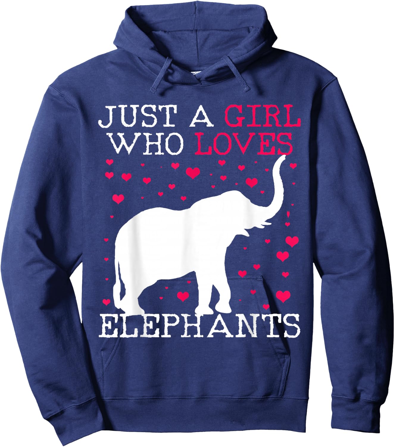 Elephant Elephant Just A Girl Who Loves Hoodie - Hoodie | Navy