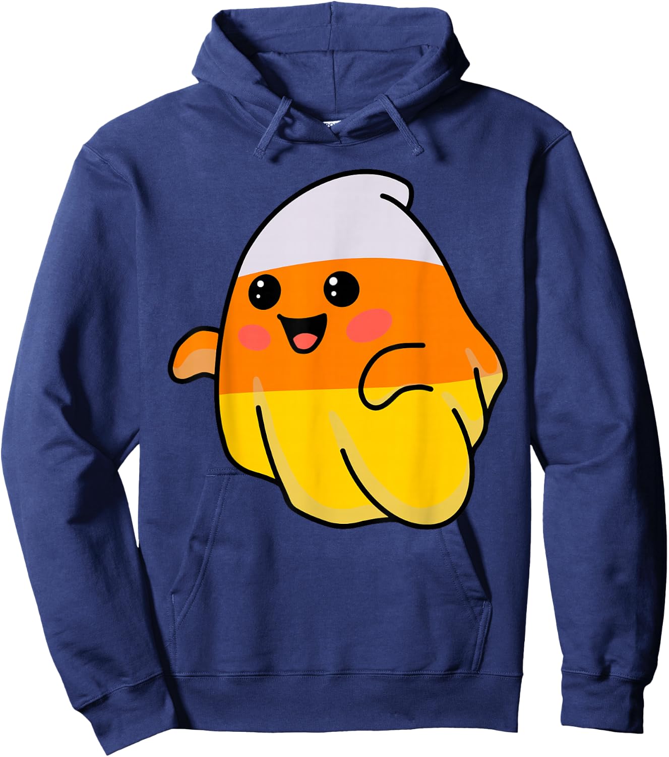 Candy Corn Ghost Costume Funny Lazy Halloween Cute Ghostie Hoodie - Hoodie | Navy