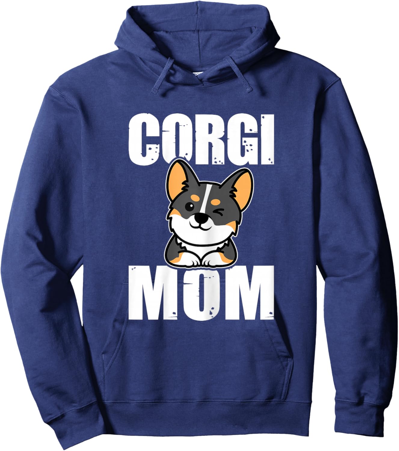 Tricolor Corgi Mom Gifts Dog Lover Pet Owner Women Hoodie - Hoodie | Navy