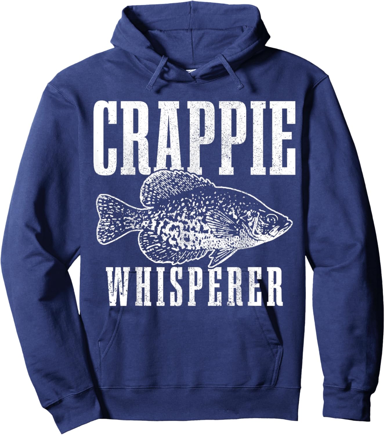Crappie Whisperer Funny Vintage Crappie Fishing Fisherman Hoodie - Hoodie | Navy