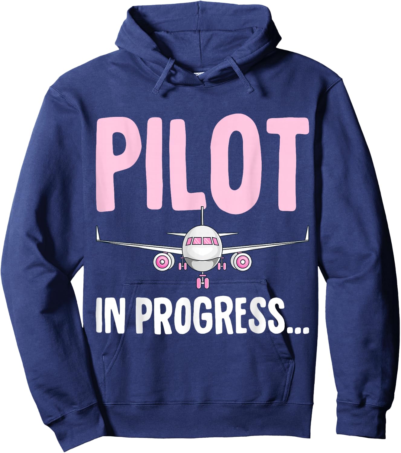 Pilot In Progress Airplane Plane Women Girls Kids Hoodie - Hoodie | Navy