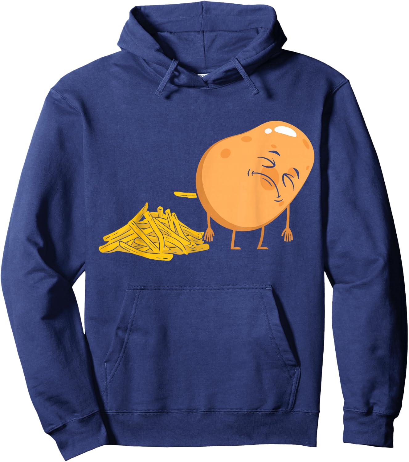 Pooping Potato French Friens Potato Lover Tater Tots Hoodie - Hoodie | Navy