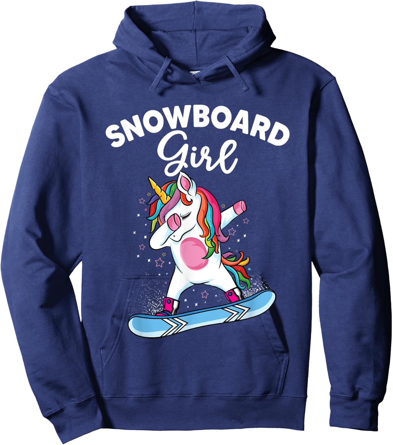 unicorn Snowboarding Skiing Dabbing unicorn Snowboard girl Hoodie - Hoodie | Navy