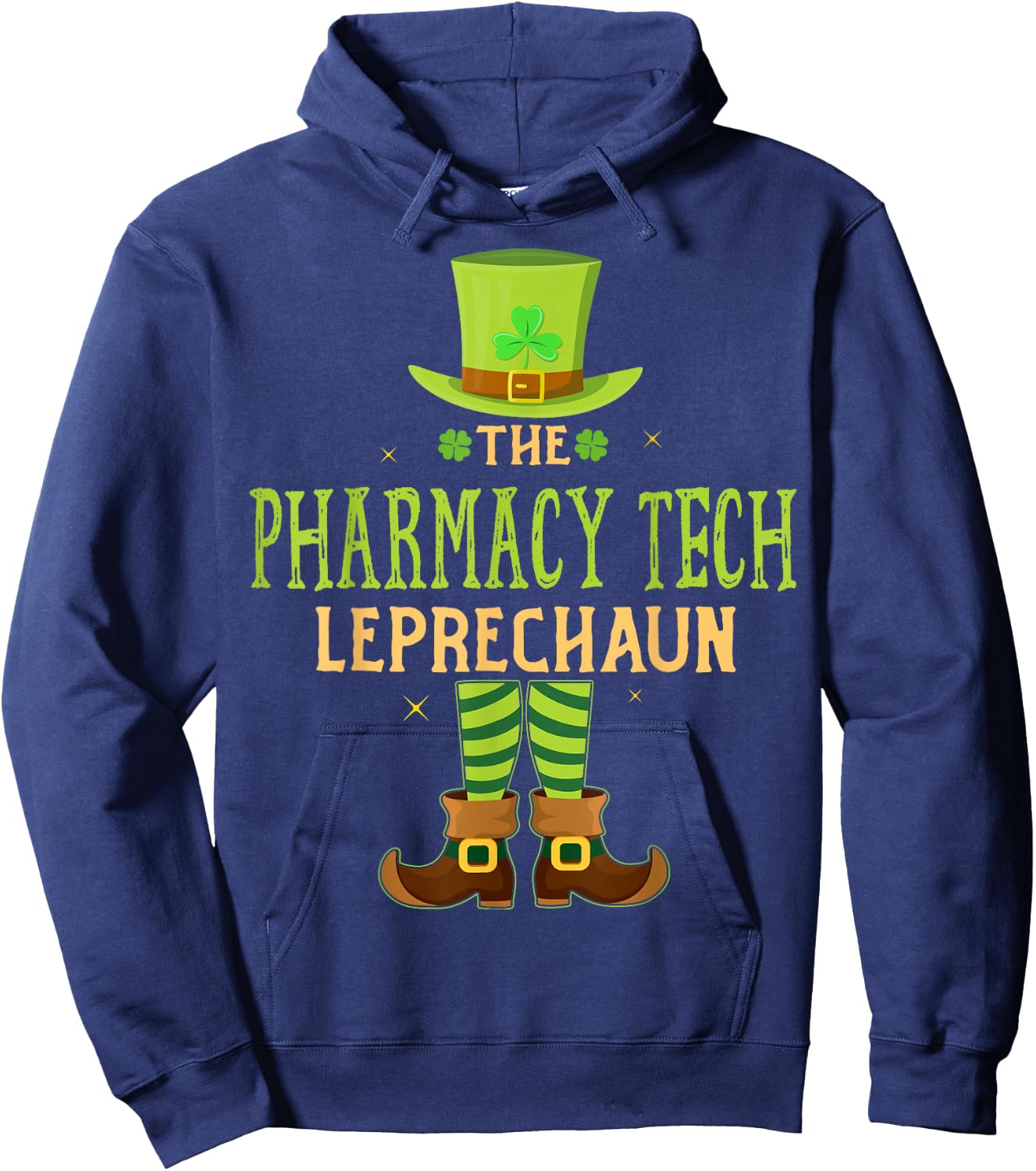 The Pharmacy Tech Leprechaun Matching St Patricks Day Hoodie - Hoodie | Navy