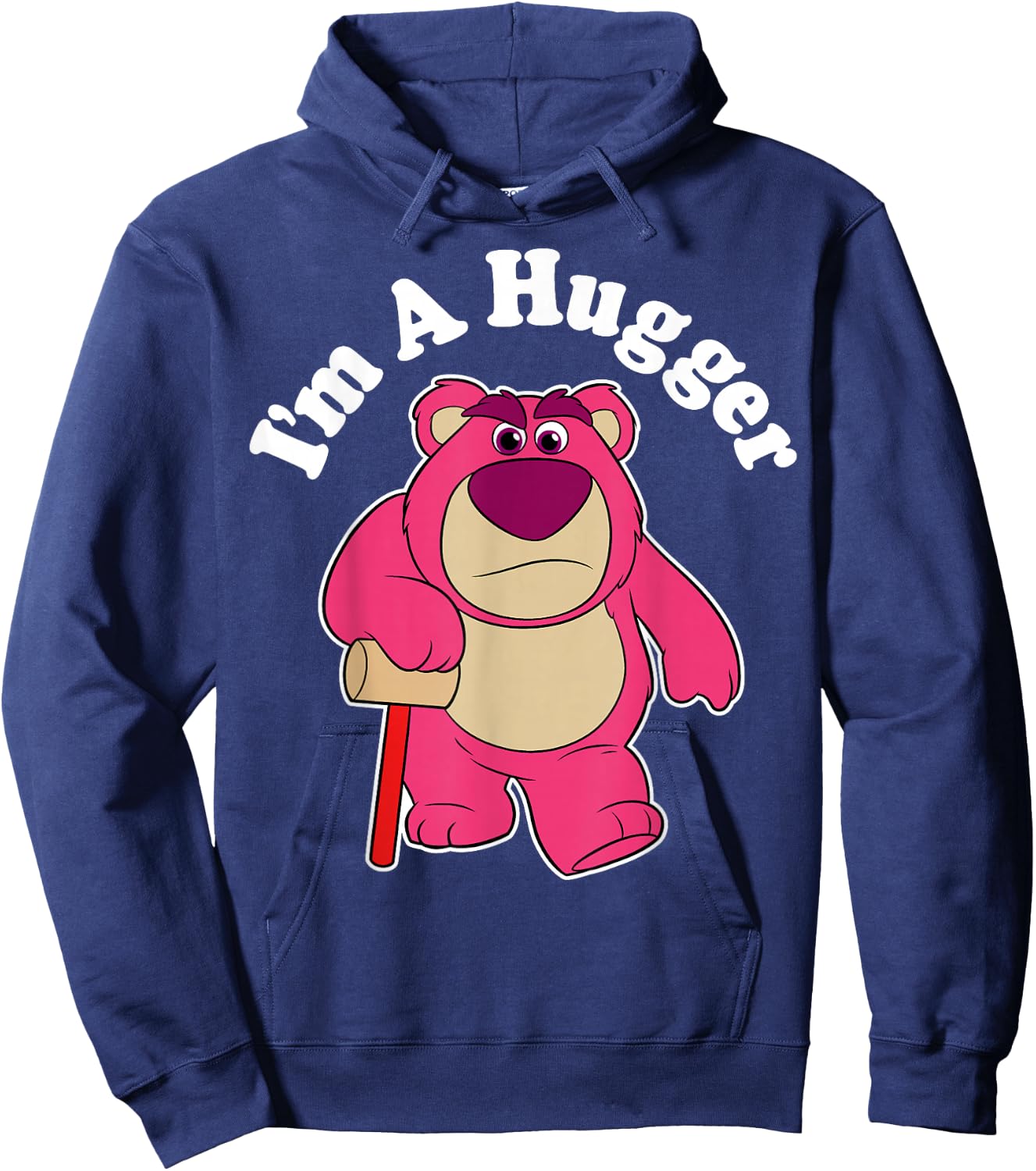 Disney Pixar Toy Story I'm A Hugger Lotso The Bear Portrait Hoodie - Hoodie | Navy
