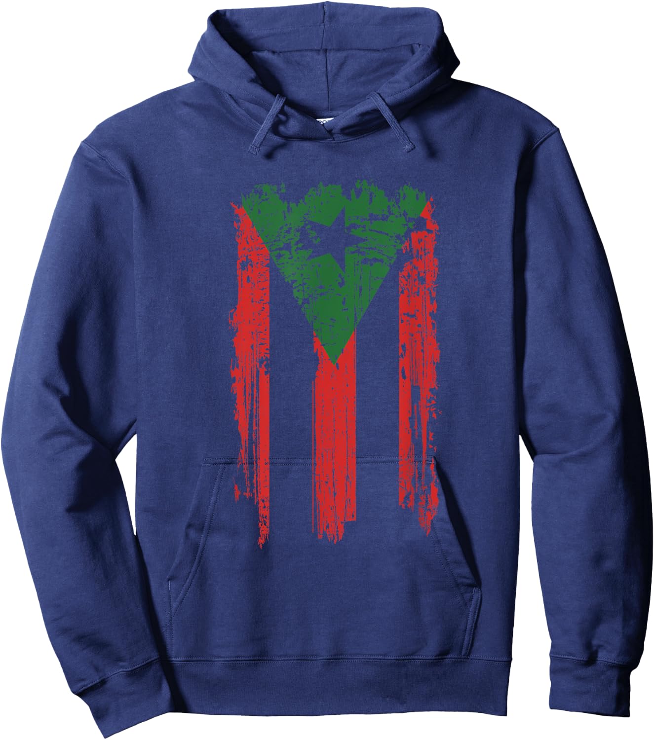 Afro Boricua Puerto Rico Flag, Africa Puerto Rico Hoodie - Hoodie | Navy