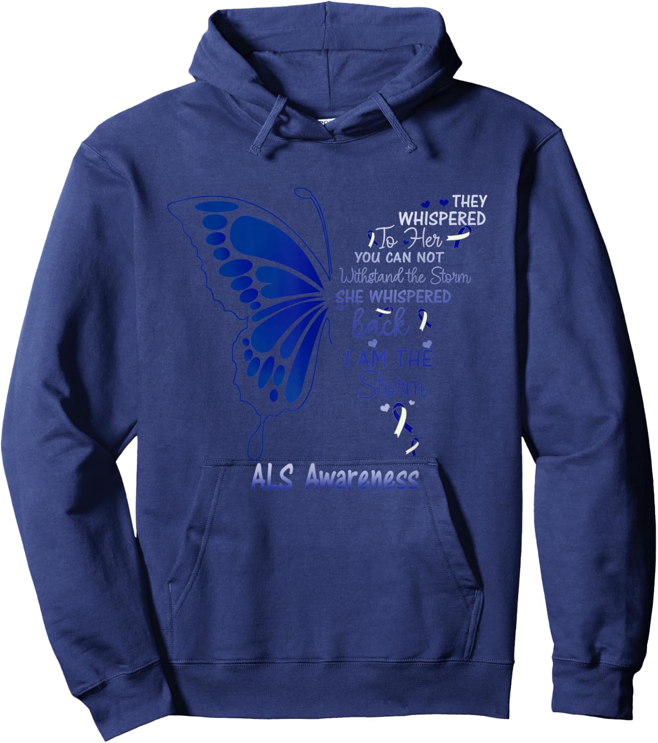 ALS I am the Storm Hoodie - Hoodie | Navy