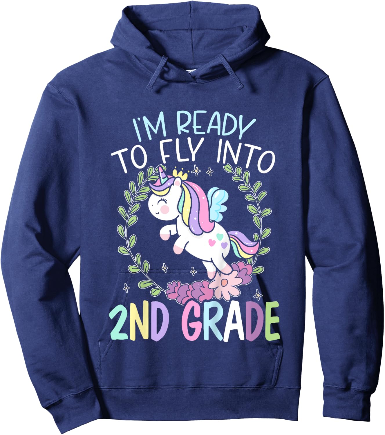 Kids I'm Ready To Fly Into 2nd Grade First Day Of School Hoodie - Hoodie | Navy