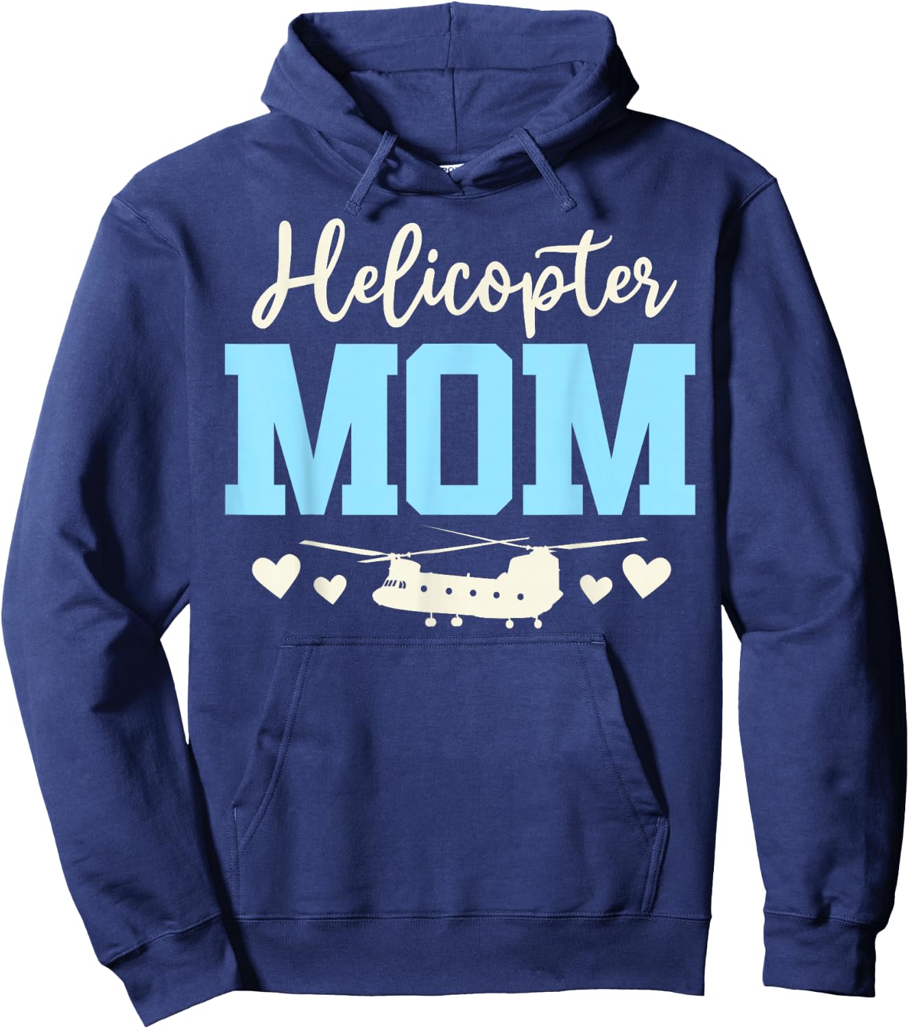 Helicopter Parents Funny Women Pilot Helicopter Mom Hoodie - Hoodie | Navy