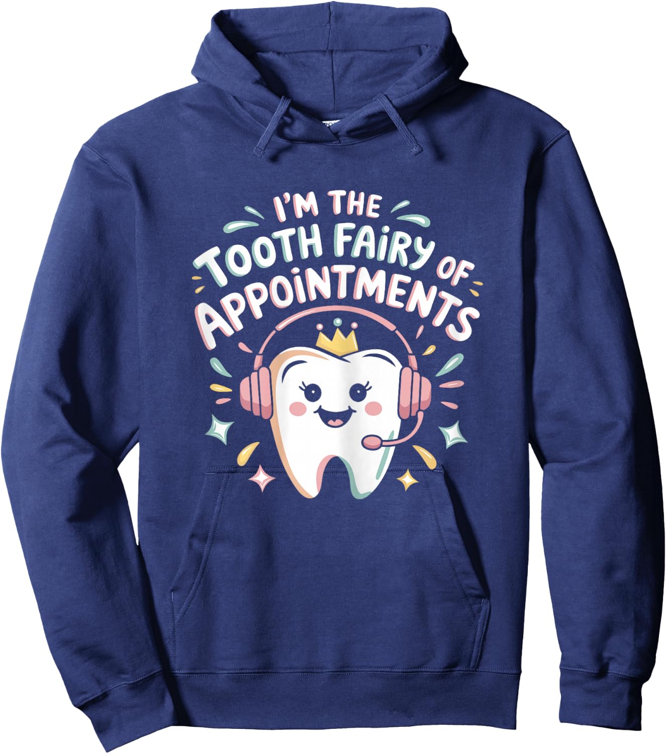 Dental Receptionist Fairy Dentist Reception Hoodie - Hoodie | Navy