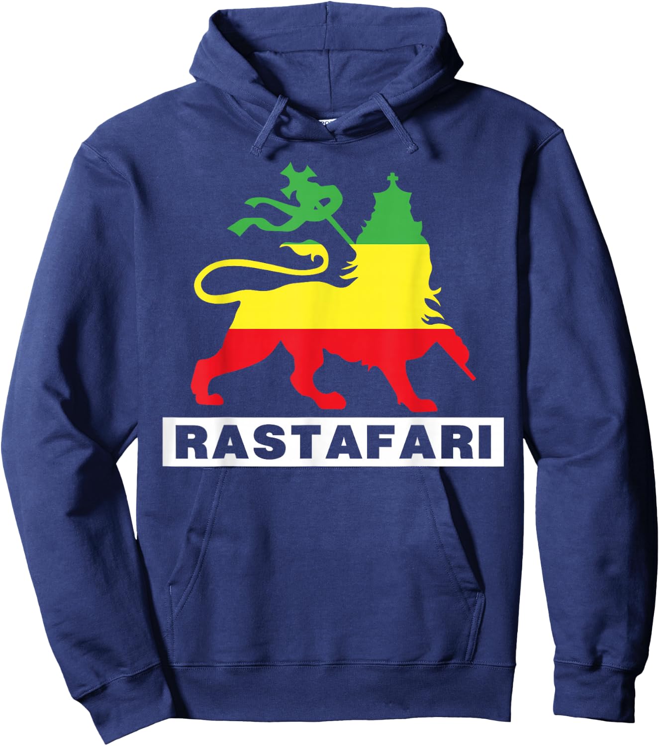 Lion of Judah Judah Rasta Rastafari Reggae Hoodie - Hoodie | Navy