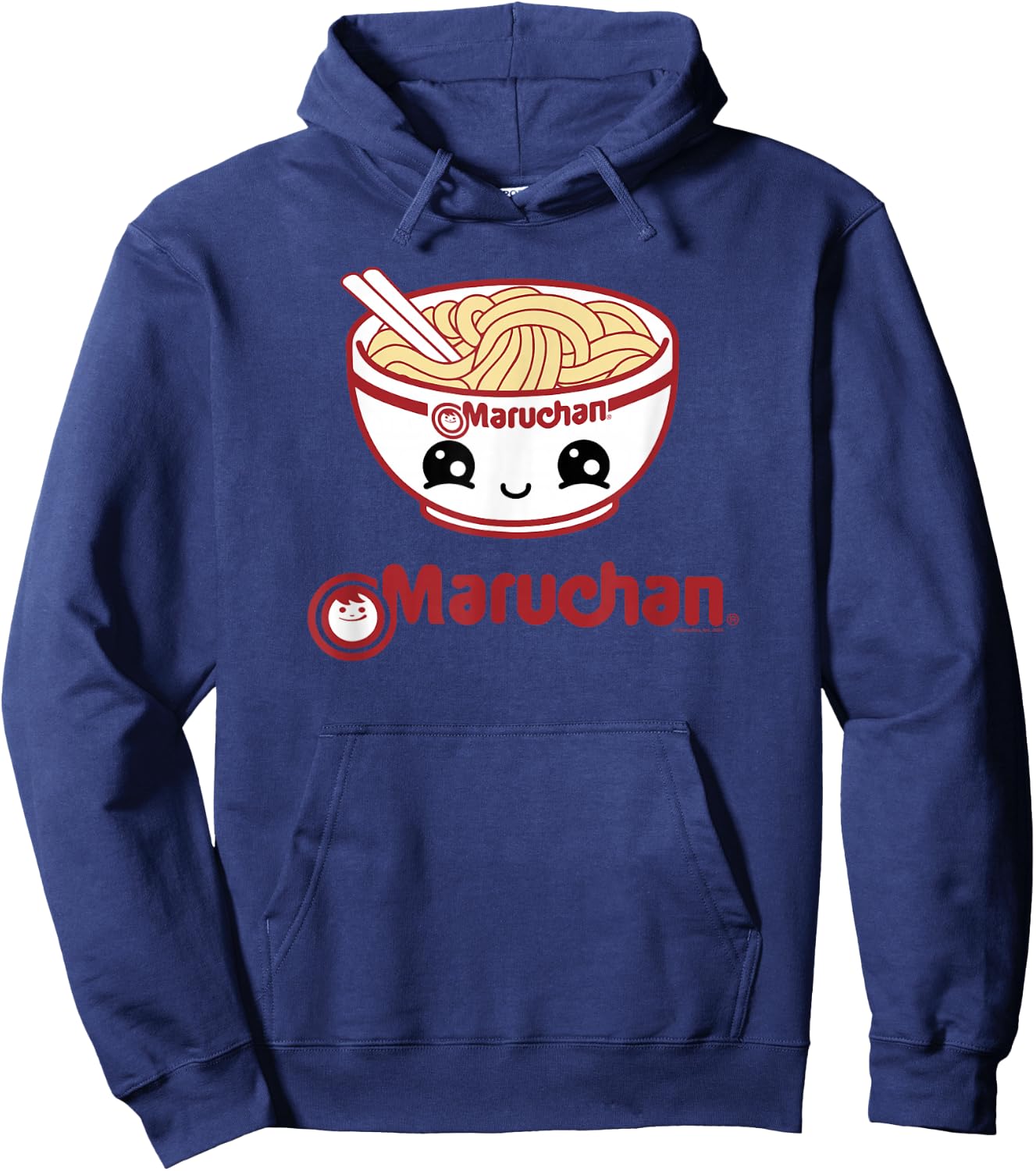 Maruchan Cute Noodle Bowl Face Logo Small Hoodie - Hoodie | Navy