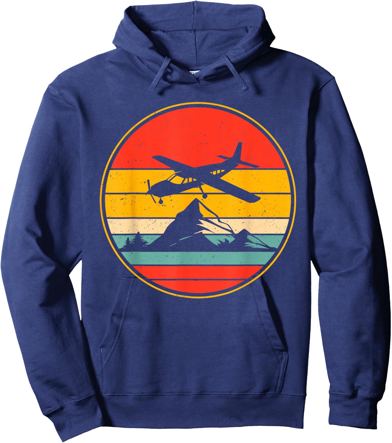 Airplane Over Mountains Design For Airplane Pilot Hoodie - Hoodie | Navy